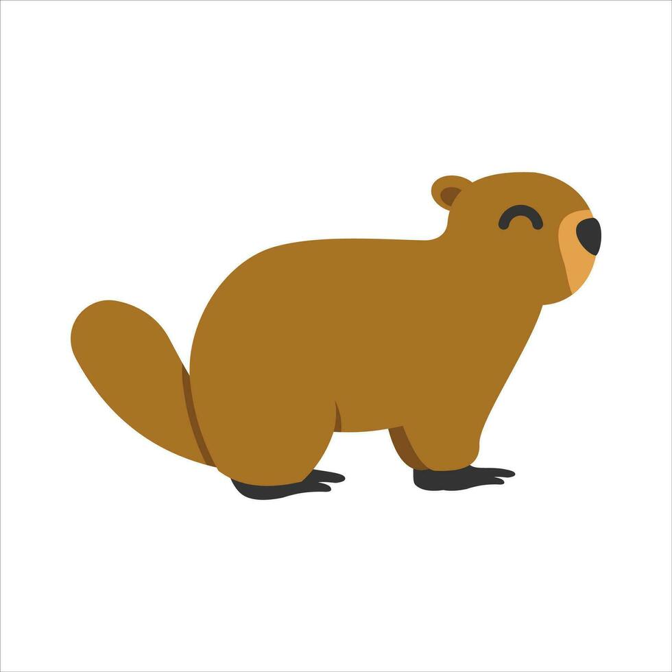 Groundhog Element Vector Flat Design