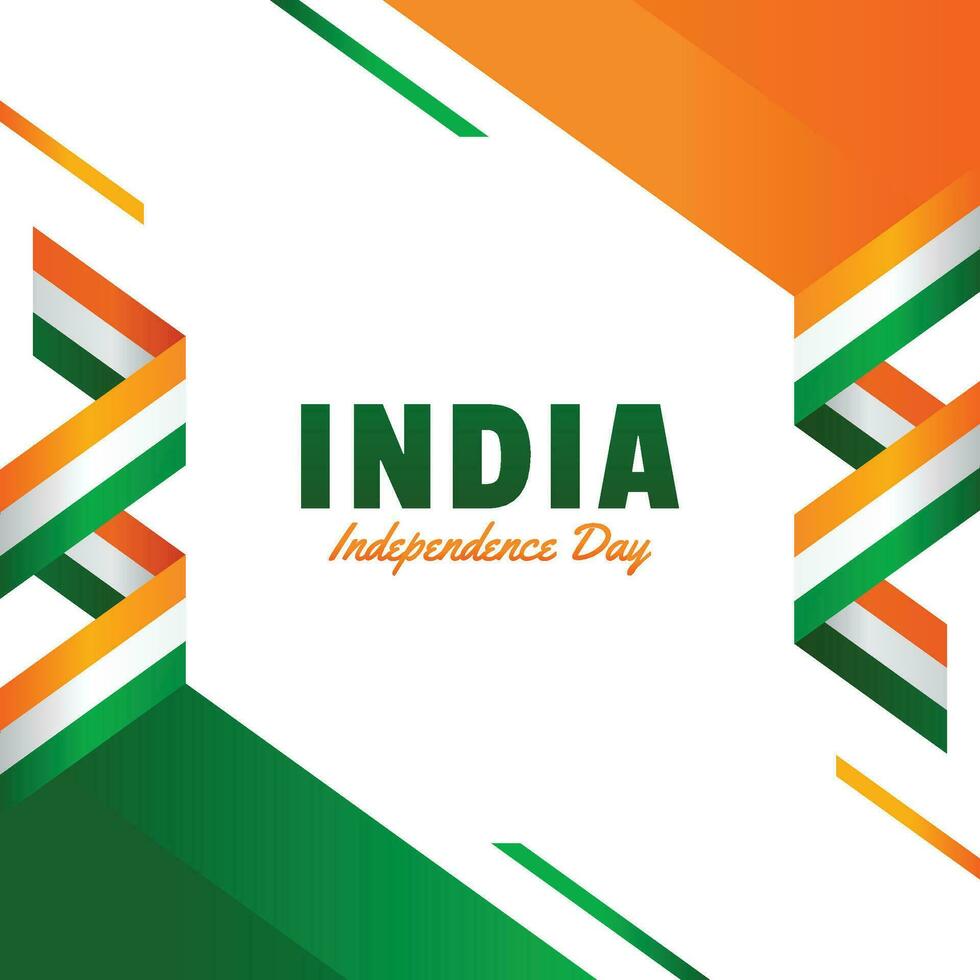 India Independence day realistic design vector template
