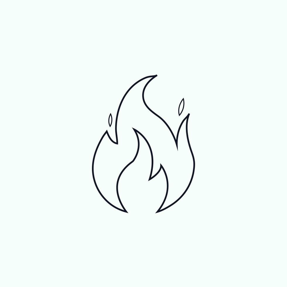 Fire flame vector outline