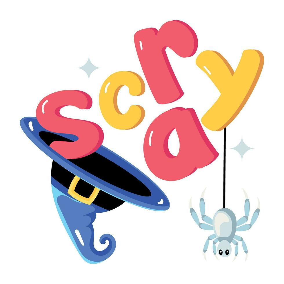 Trendy Scary Hat vector