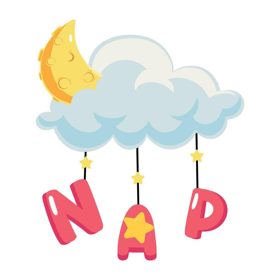 Trendy Night Nap vector