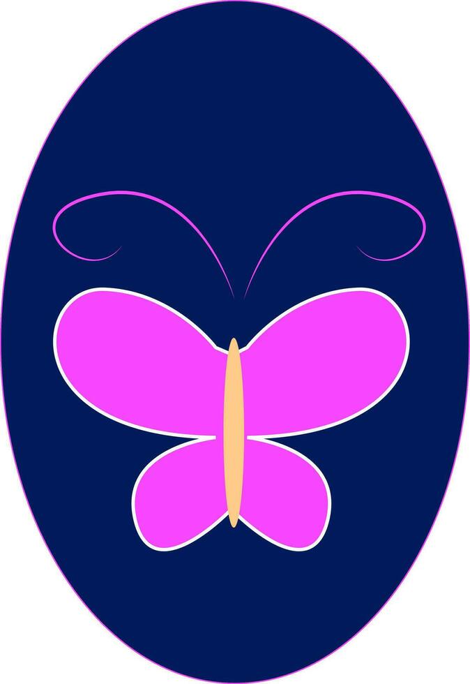 Butterfly simple hand drawn design, illustration, vector on white background.