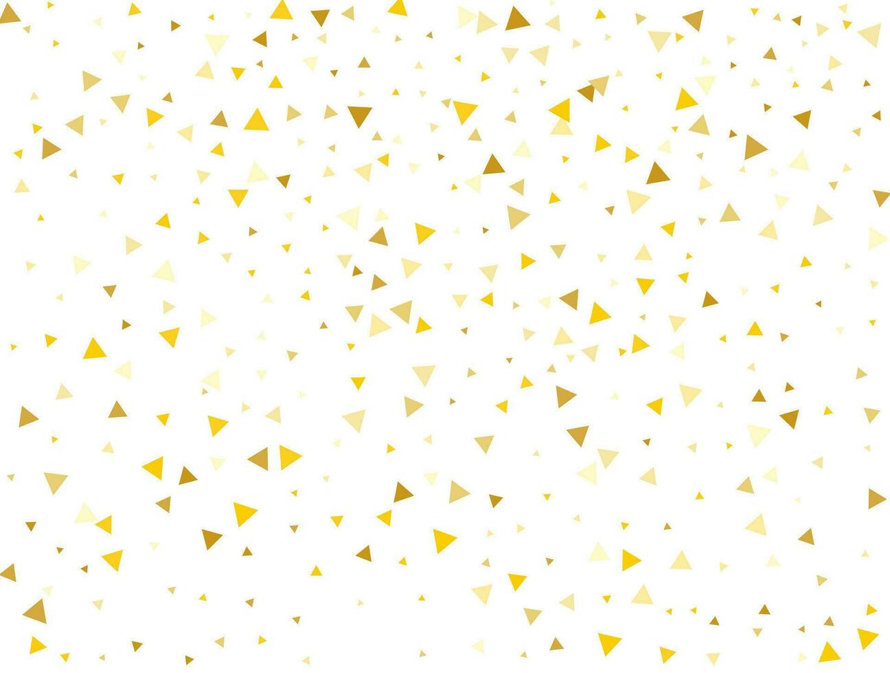 Magic Golden Triangular Confetti Background. Vector illustration