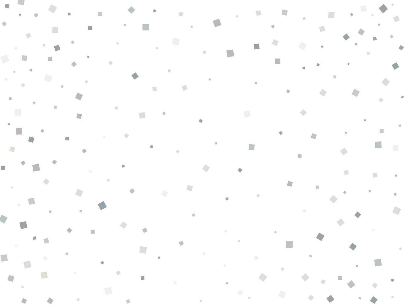 Pattern with silver squares. Christmas silver square confetti. Festive decor. Vector illustration.