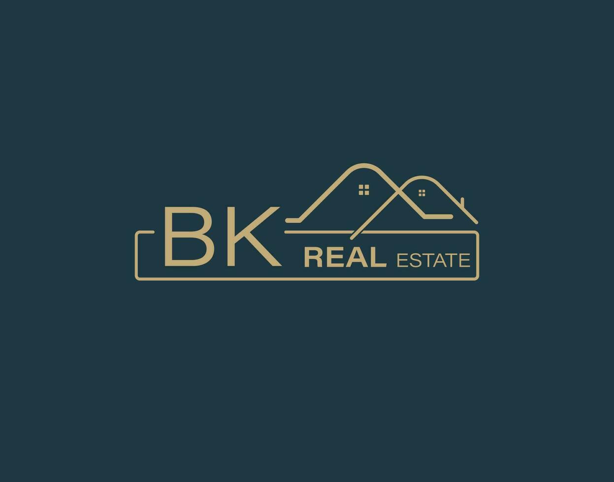 BK Real Estate and Consultants Logo Design Vectors images. Luxury Real Estate Logo Design
