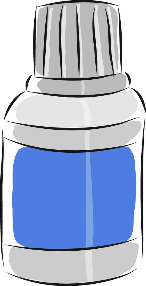 botella con agua dentro ilustración vector en blanco antecedentes