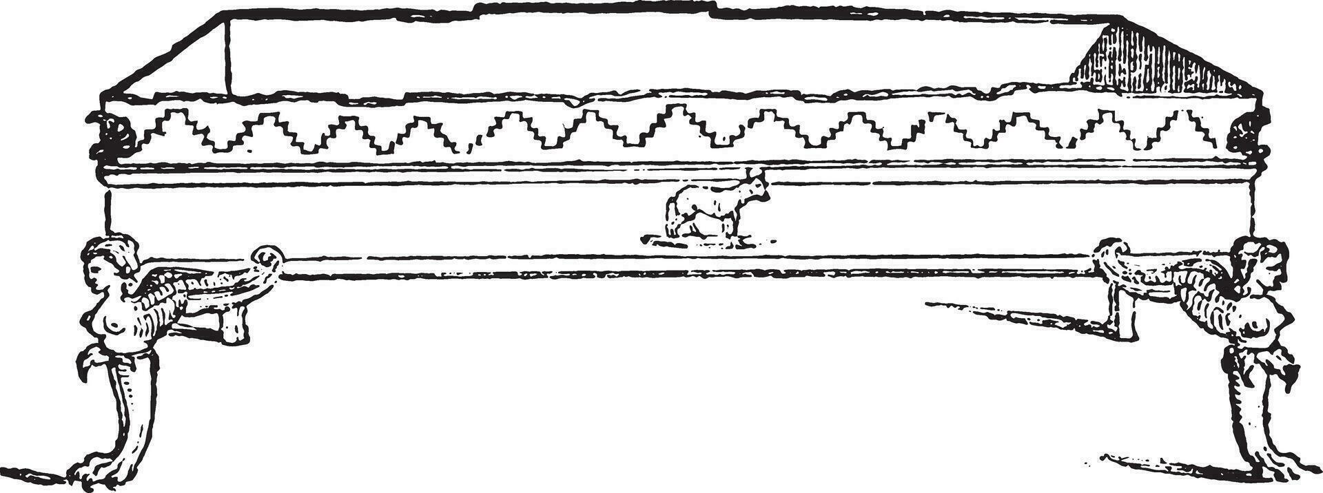 Braising discovered in a tequila, vintage engraving. vector
