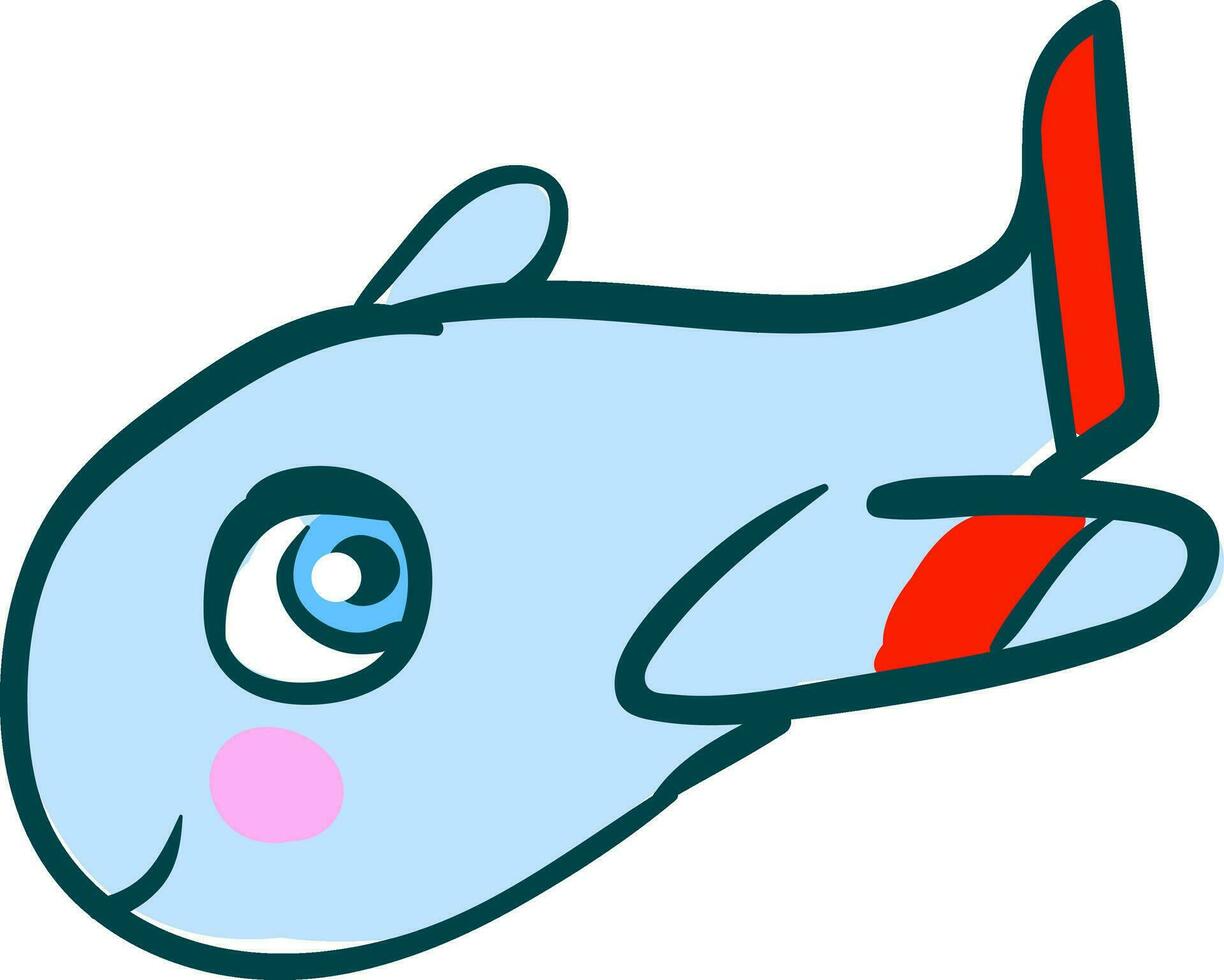 Small smiling aeroplane animation illustration vector on white background