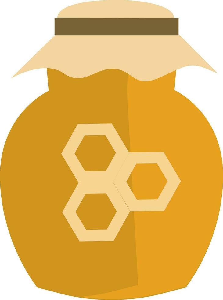 Honey in a jar illustration vector on white background