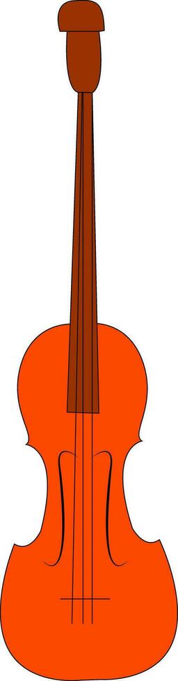 violín mano dibujado diseño, ilustración, vector en blanco antecedentes.