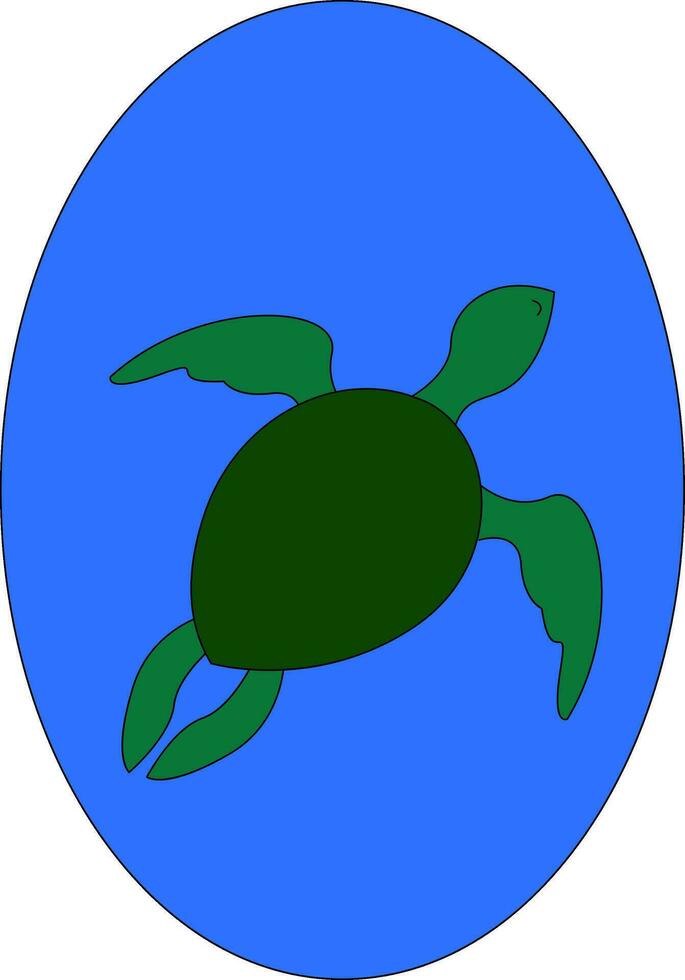 Turtle hand drawn design, illustration, vector on white background.