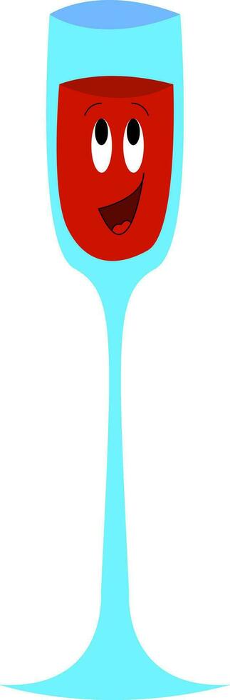 Wine glass hand drawn design, illustration, vector on white background.