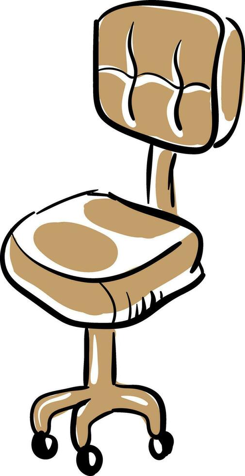 Chair hand drawn design, illustration, vector on white background.