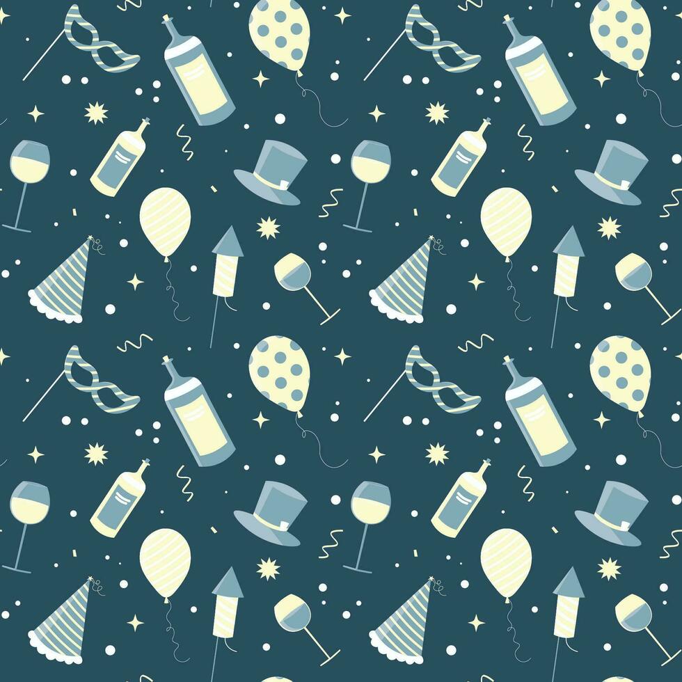 New year pattern design. vector