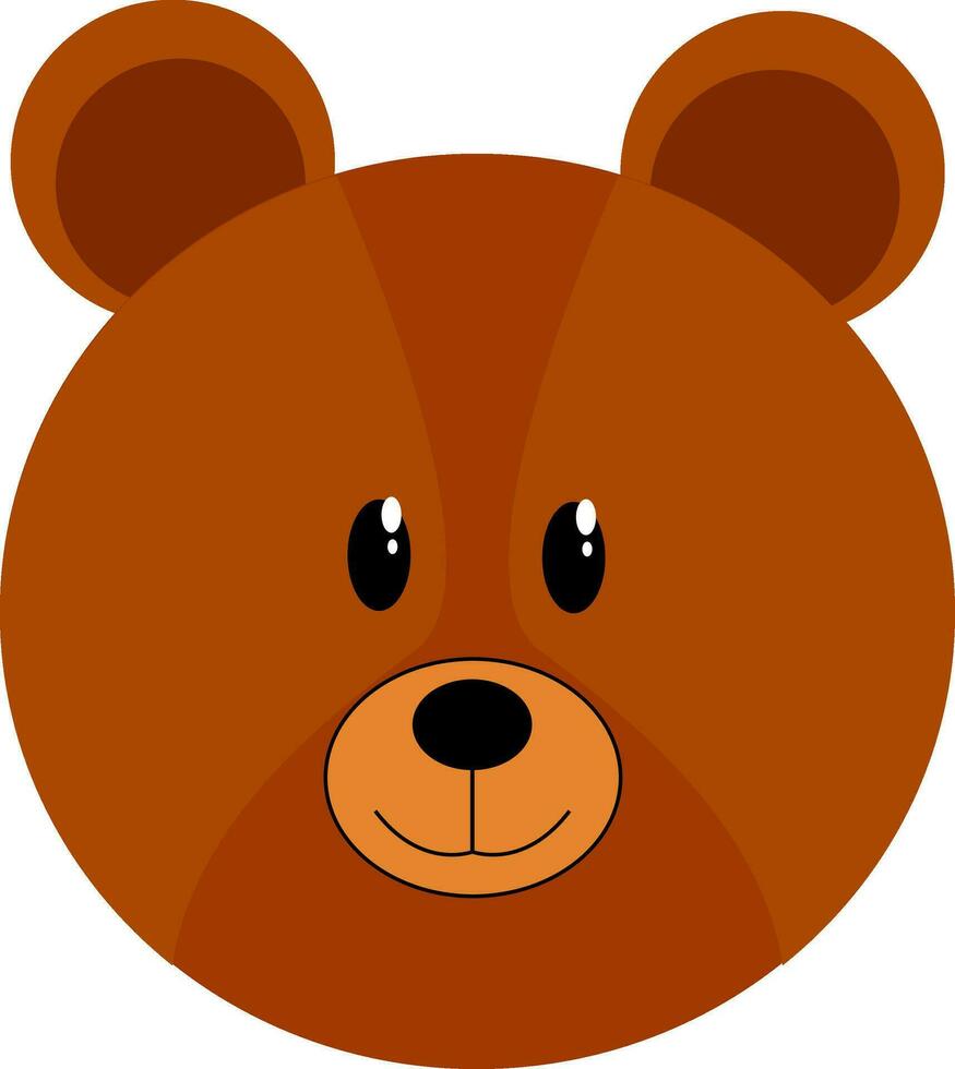 Simple cartoon bear vector illustration on white background