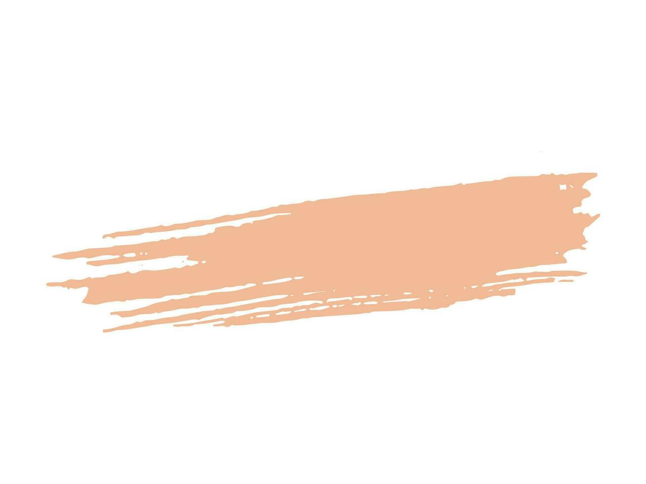 Color of the Year 2024 peach fuzz sample Vector paint brush spot Hand painted trendy color background Ink scribble dab clipart