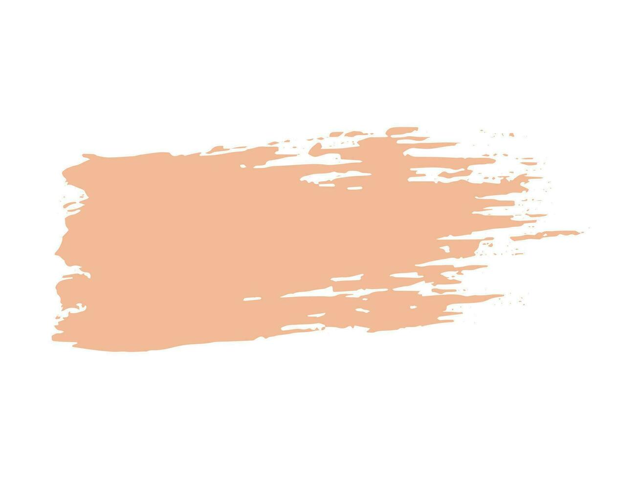 Color of the Year 2024 peach fuzz sample Vector paint brush spot Hand painted trendy color background Ink scribble dab clipart