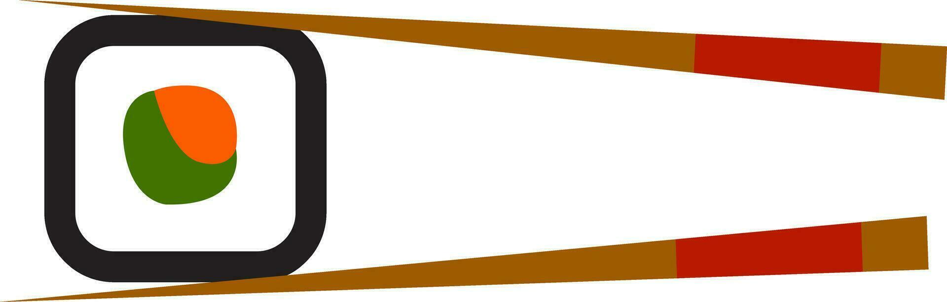 Simple cartoon of sushi vector illustration on white background