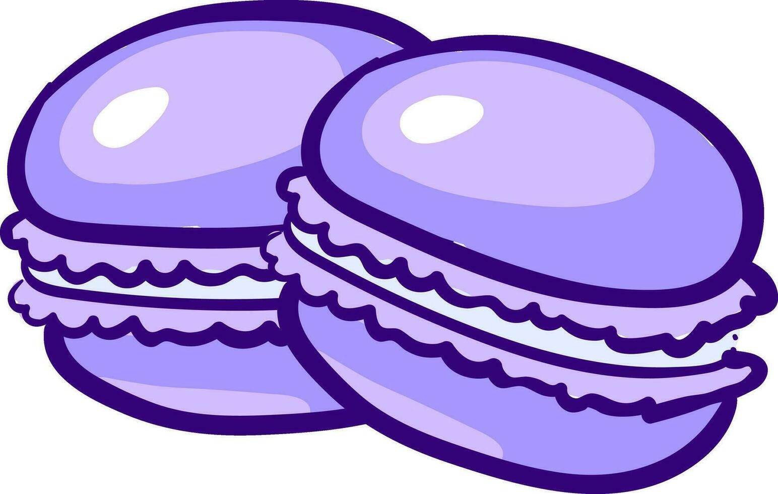 púrpura macarrones vector ilustración en blanco antecedentes