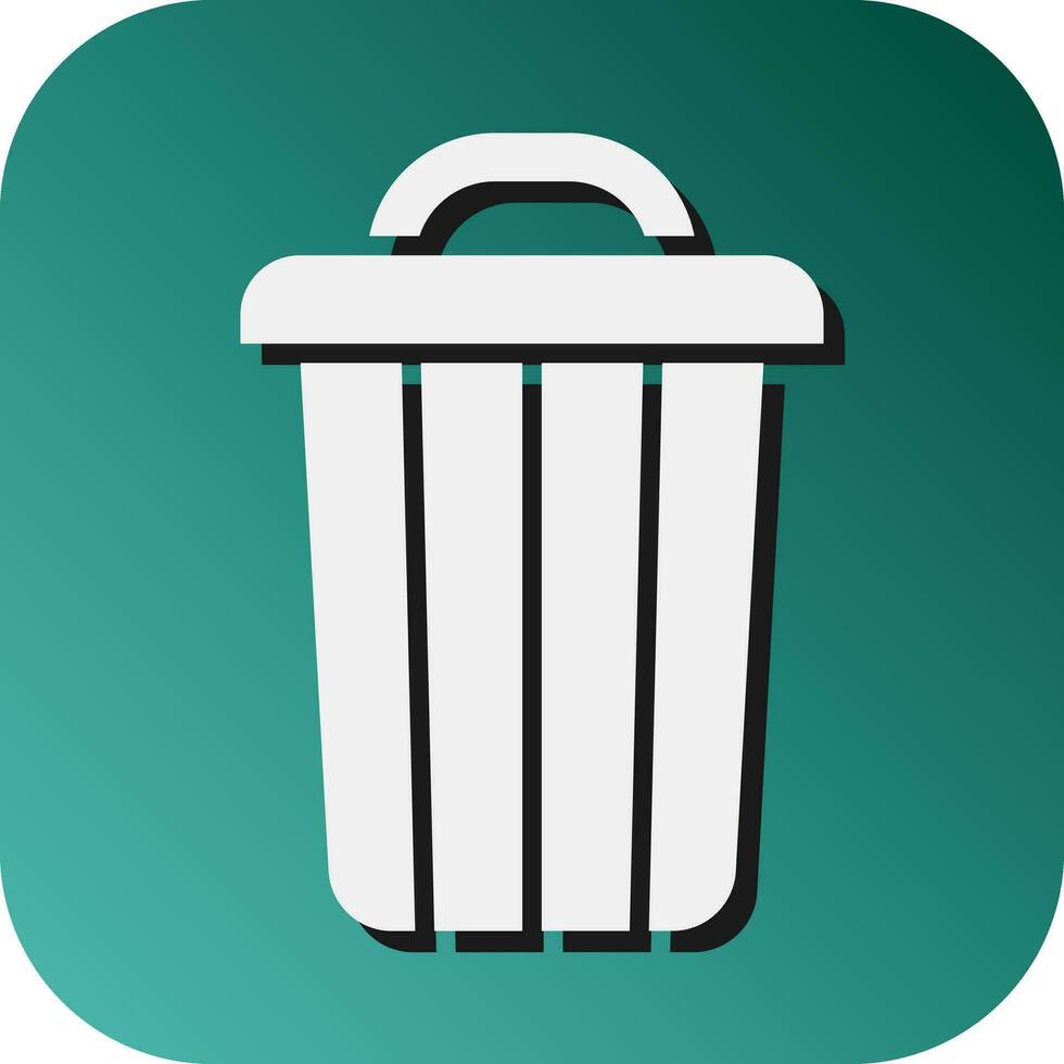 Trash Vector Glyph Gradient Background Icon For Personal And Commercial Use.