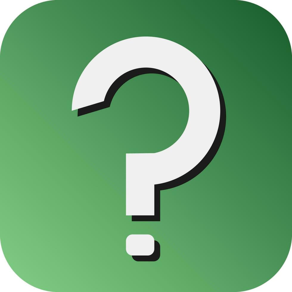 Question Vector Glyph Gradient Background Icon For Personal And Commercial Use.