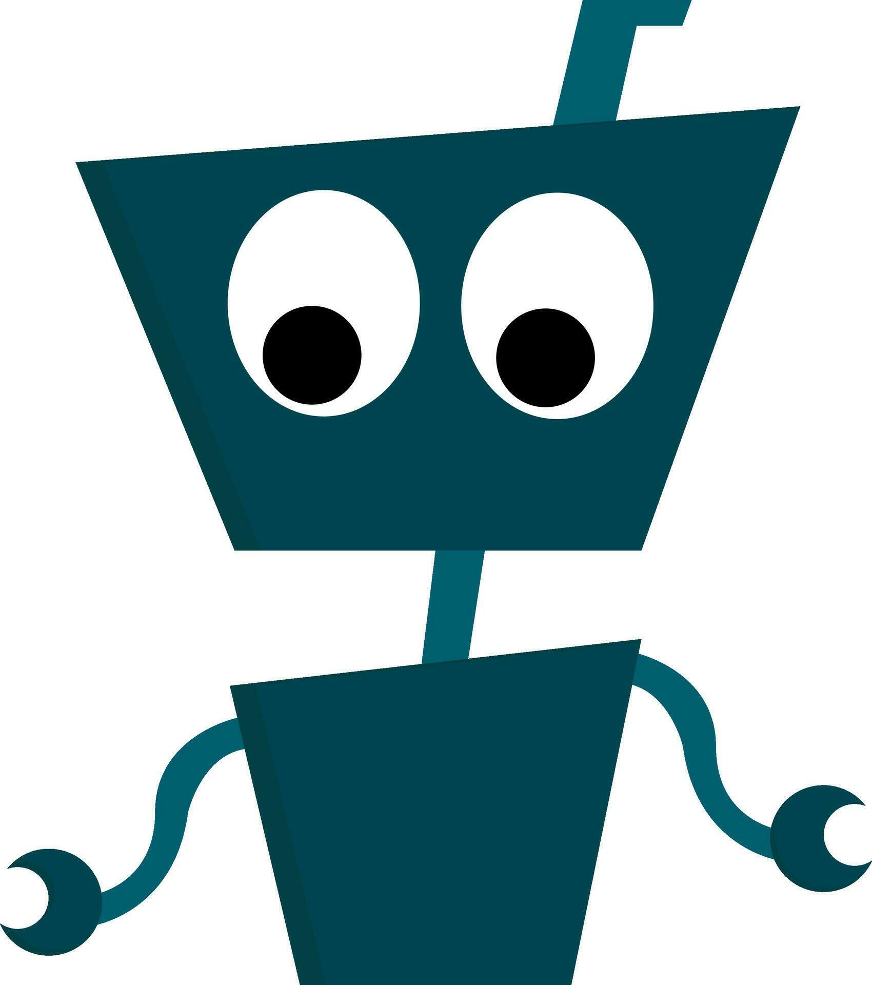 Blue robot vector illustration on white background 35398671 Vector Art