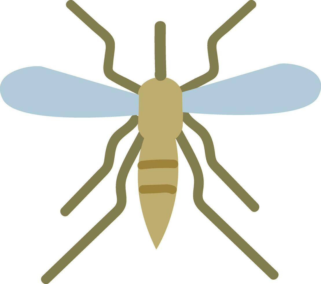 sencillo vector ilustración de mosquito en blanco antecedentes