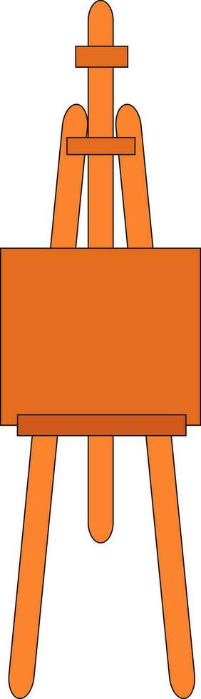 Simple orange easel  vector illustration on white background