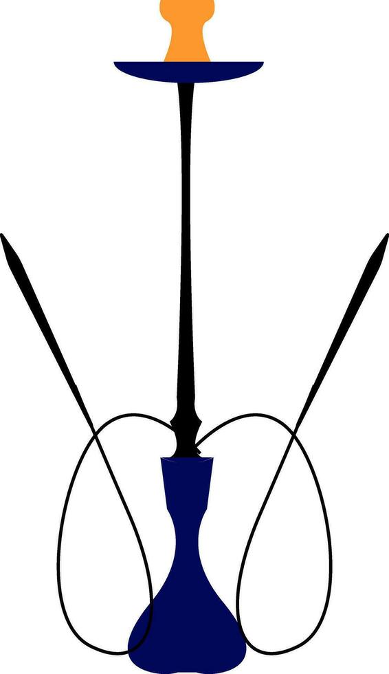 Blue water pipe  vector illustration on white background