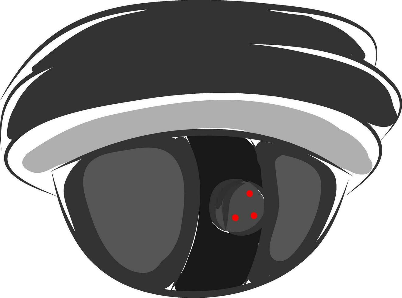 Surveillance camera for security tracking  illustration  color  vector on white background