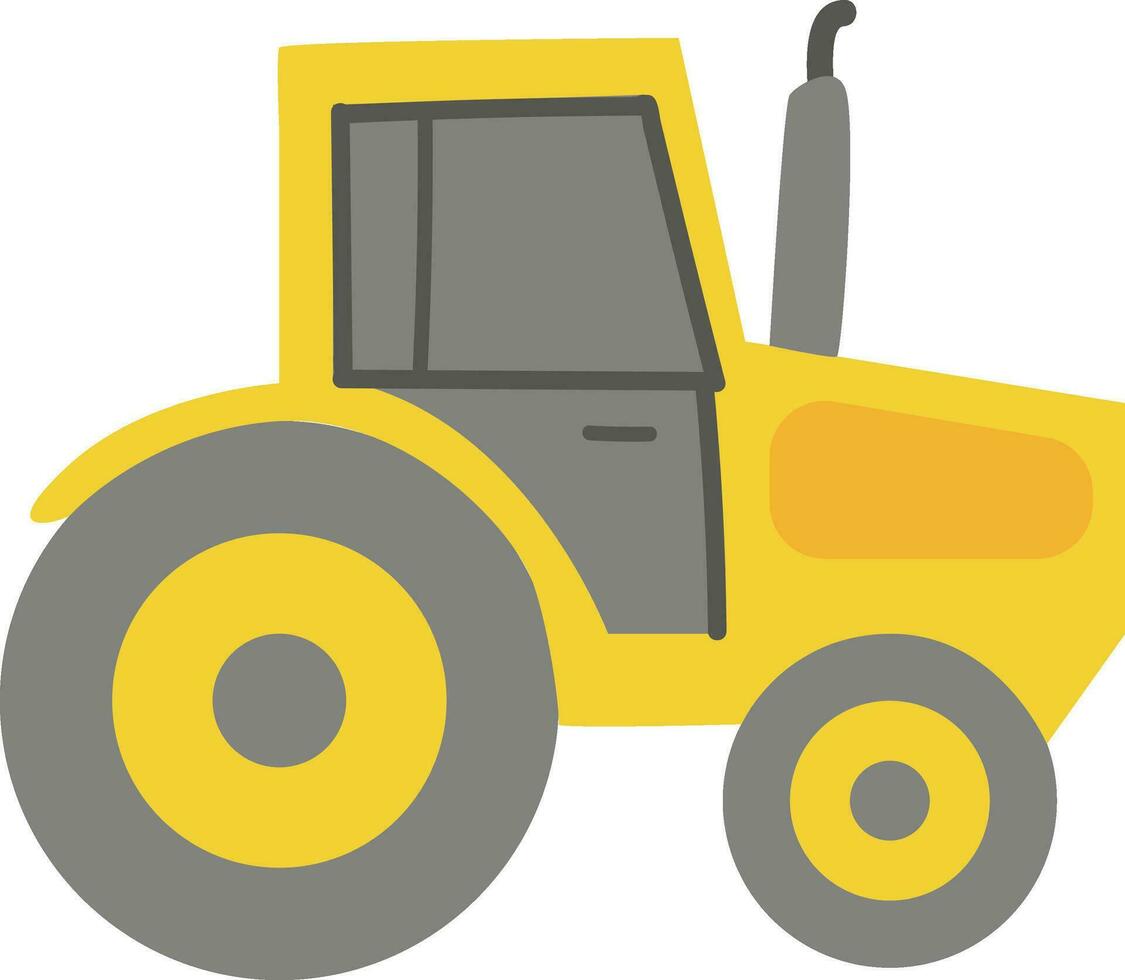 amarillo tractor ilustración color vector en blanco antecedentes