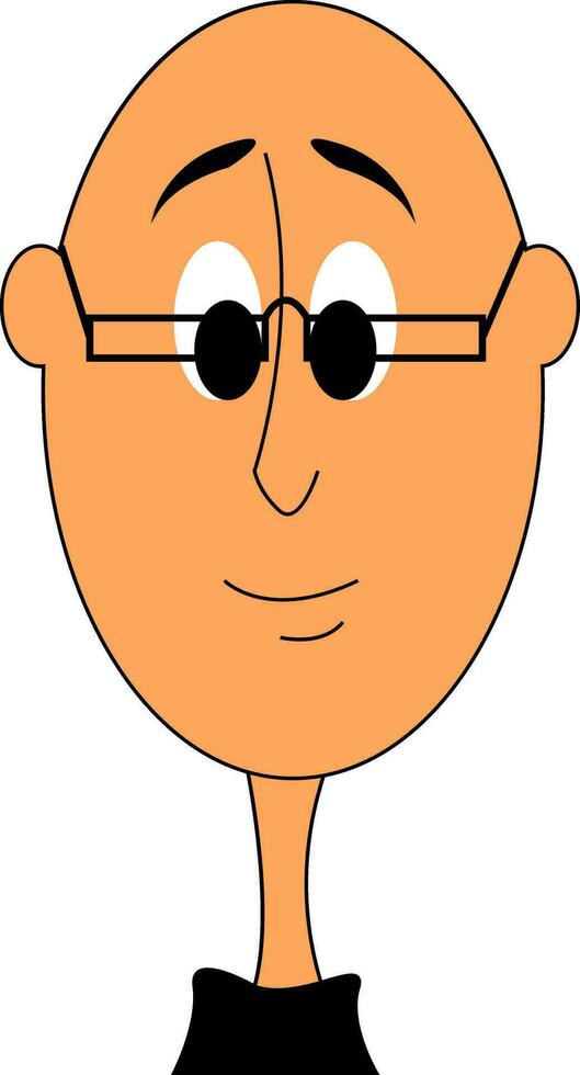 dibujos animados calvo hombre con lentes vector ilustraciones en blanco antecedentes