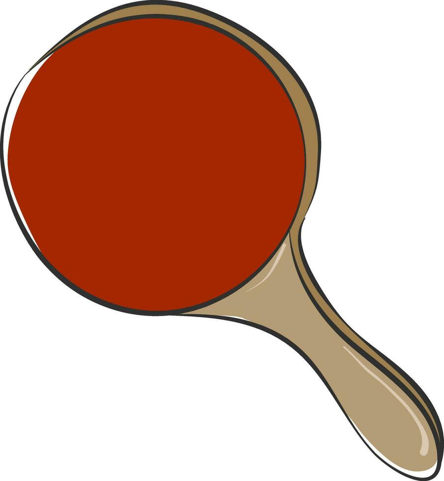 Clipart of a red table tennis racket vector or color illustration