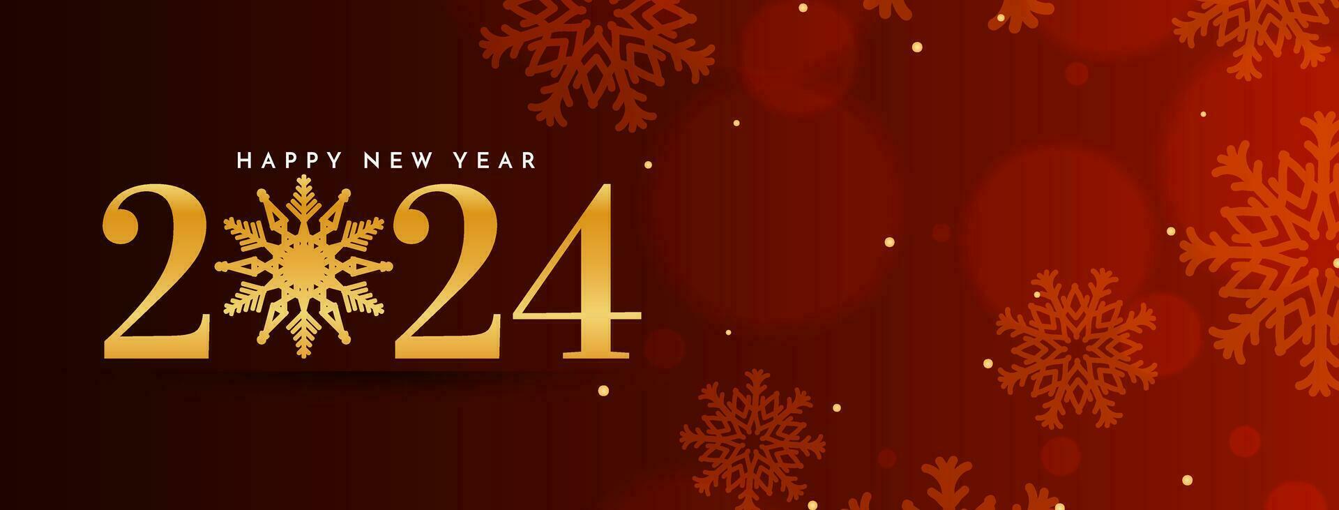 Decorative Happy new year 2024 greeting banner design vector