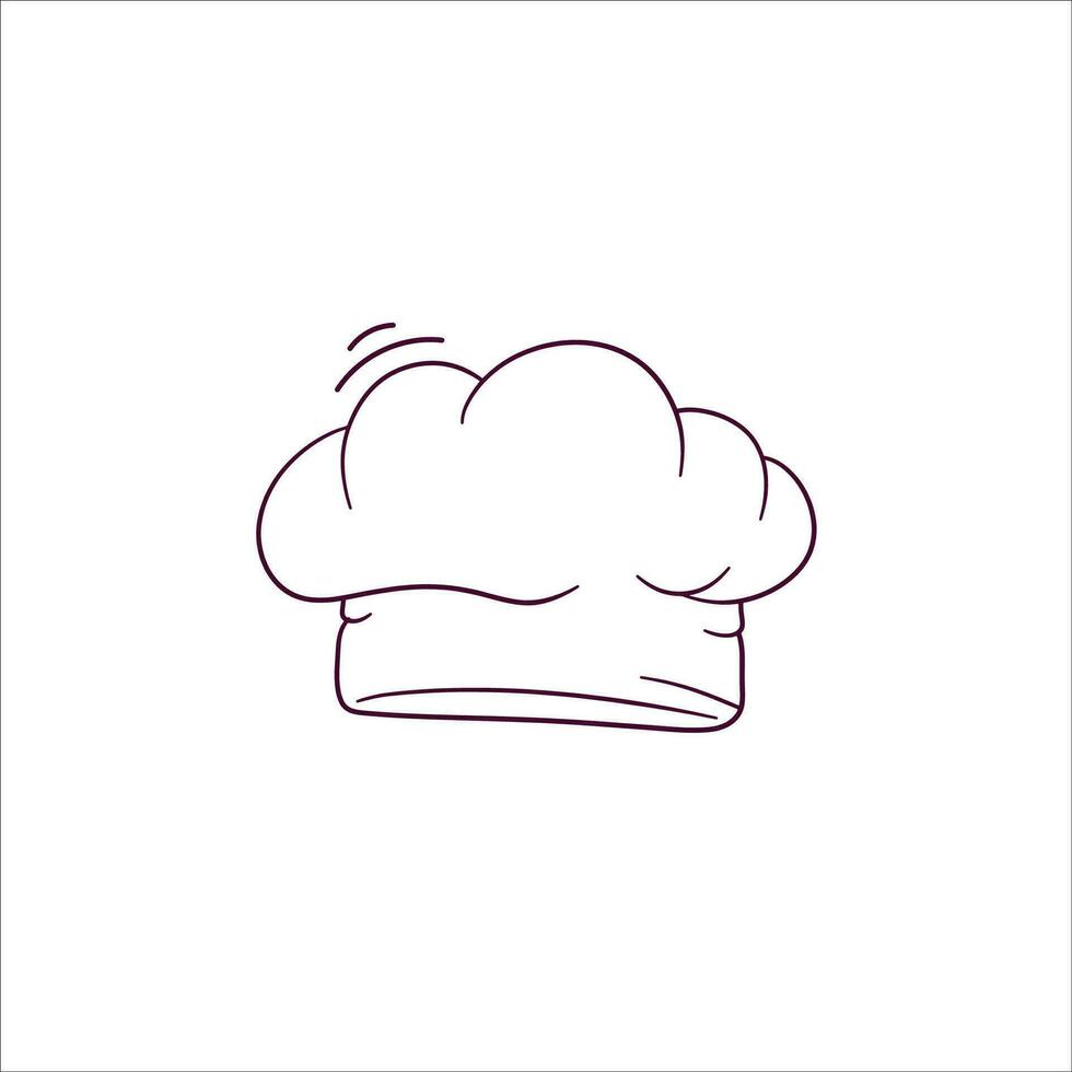mano dibujado ilustración de cocinero sombrero icono. garabatear vector bosquejo ilustración