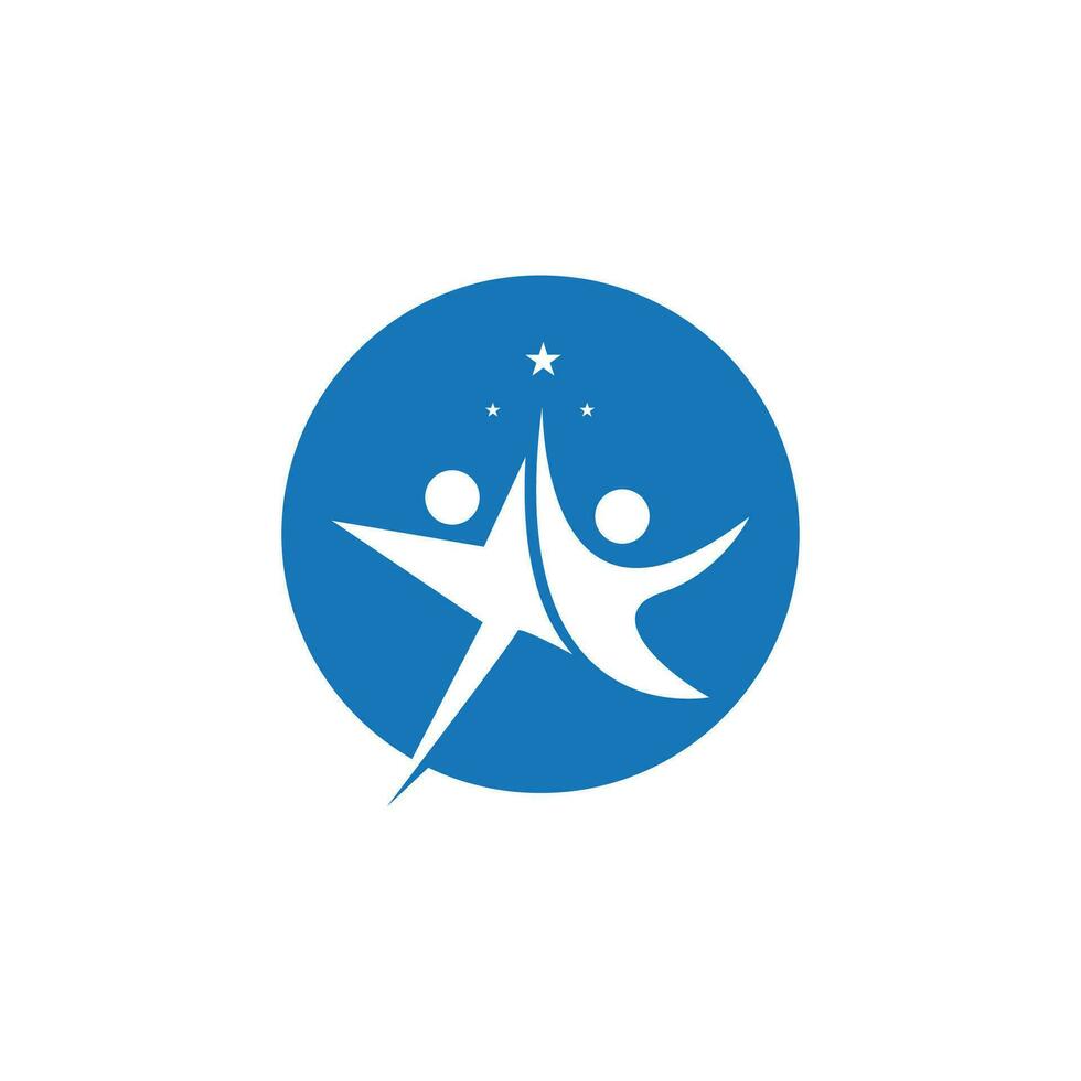 Star success people care logo and symbols template vector