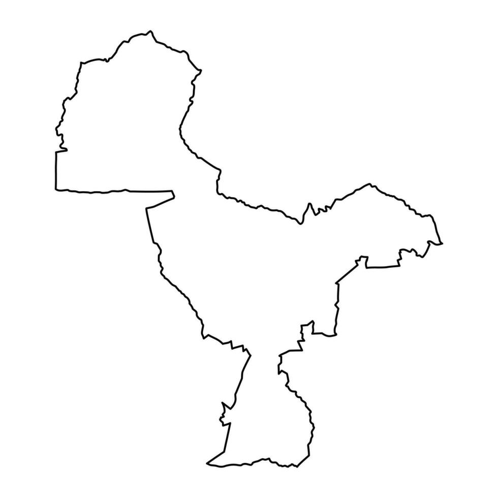 Midlands province map, administrative division of Zimbabwe. Vector illustration.