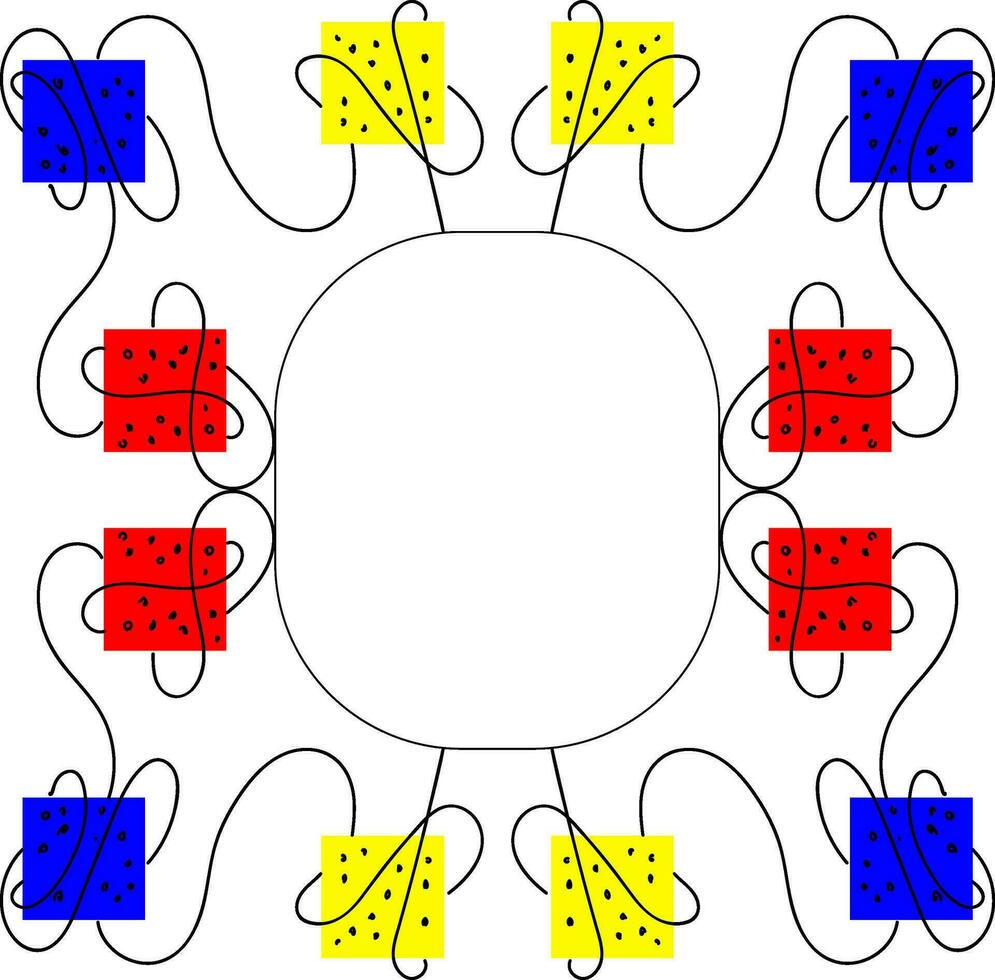 A colourful frame for writing vector or color illustration