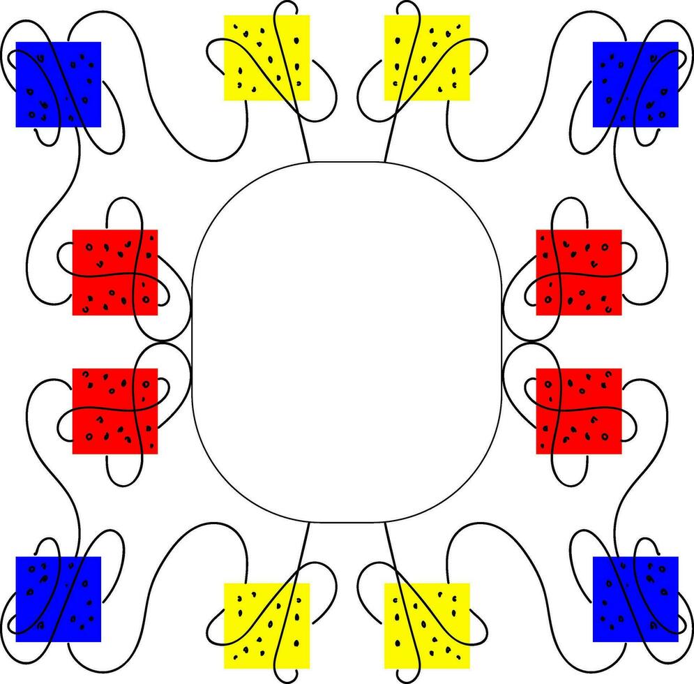 A colourful frame for writing vector or color illustration