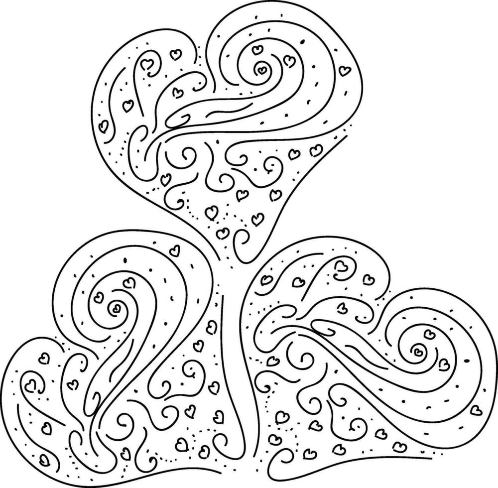 Valentine day heart ornament vector or color illustration 35399732 ...