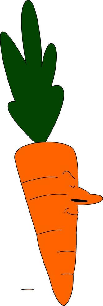 A big orange carrot vector or color illustration