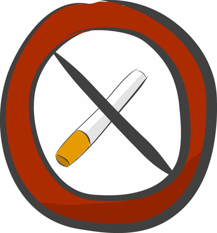 No smoking sign vector or color illustration
