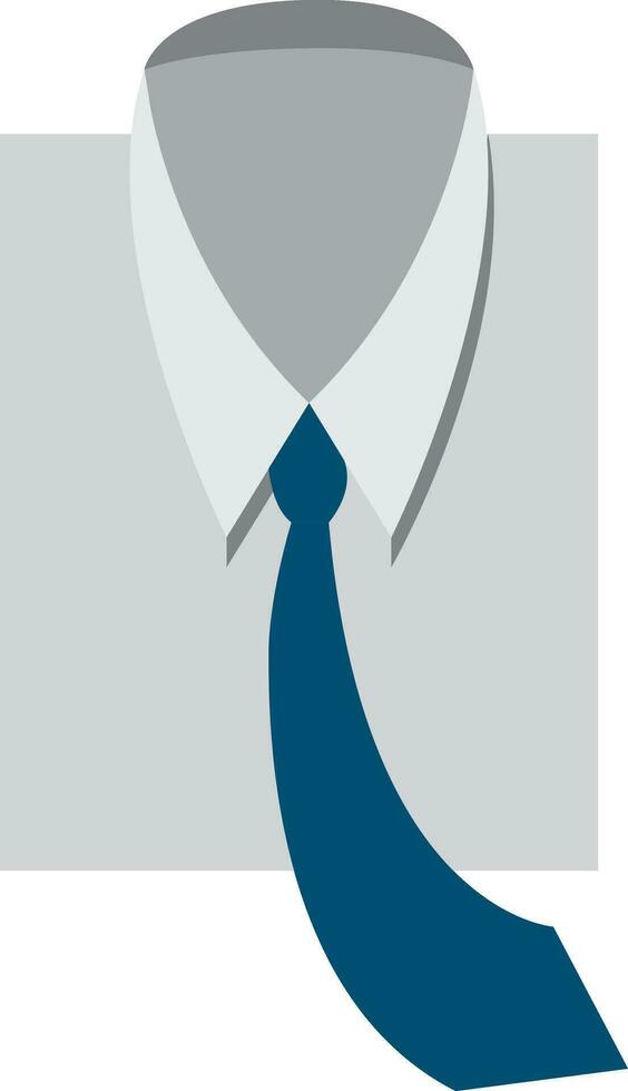 A newly unpacked shirt and tie vector or color illustration