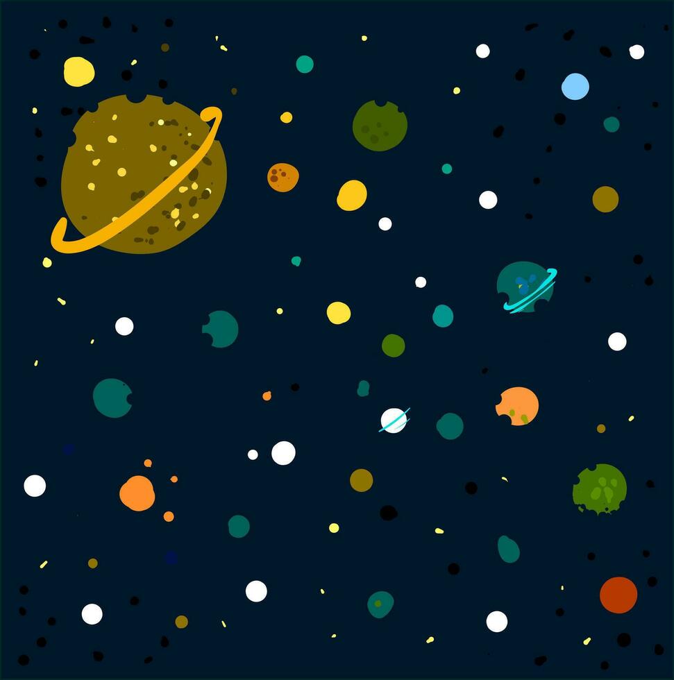 Vector illustration of the galaxy  white background