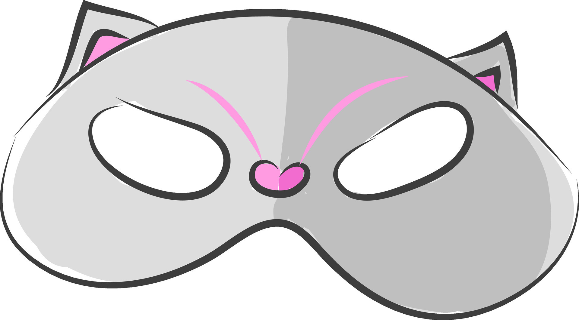 A grey cat face mask vector or color illustration 35400150 Vector Art at Vecteezy