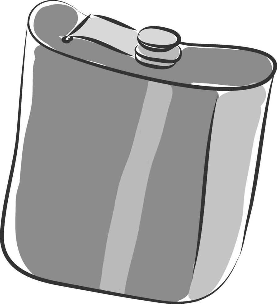 Blue colour flask with green chemicals vector or color illustration