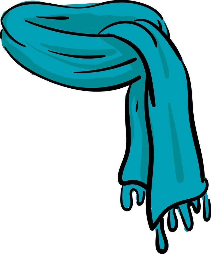 verde azulado azul bufanda vector o color ilustración