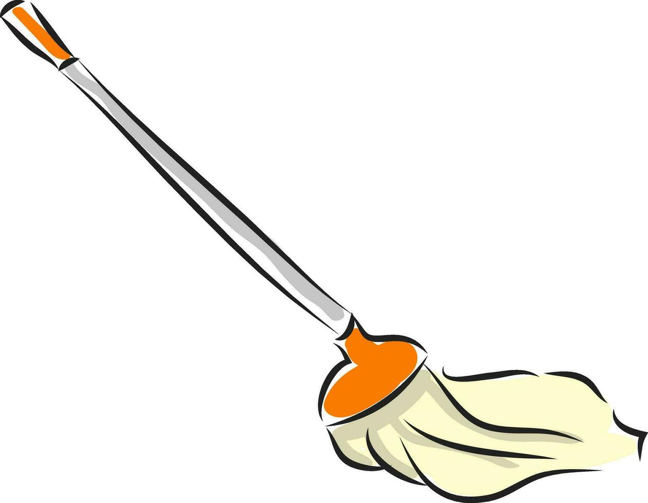 fregona con gris y naranja encargarse de ilustración vector en blanco antecedentes