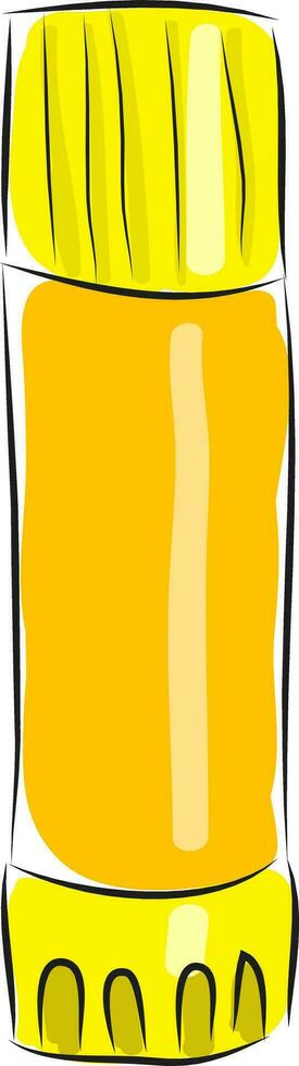 Thermos hand drawn design, illustration, vector on white background.