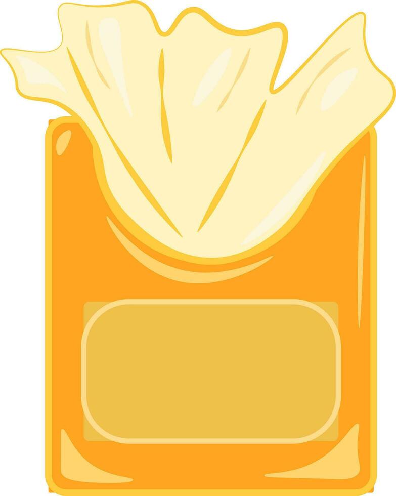 A box containing tissue papers used in everyday life vector color drawing or illustration